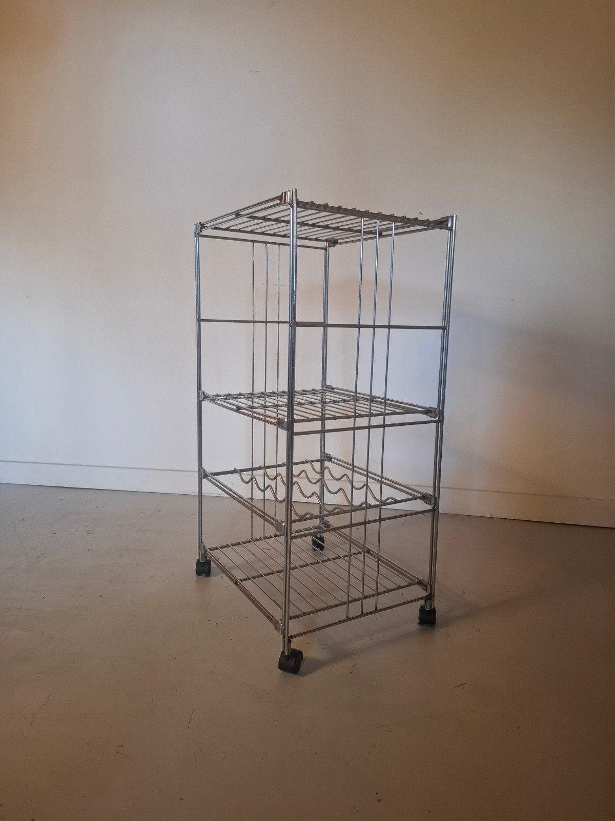 Vintage design bar trolley bartrolley chroom postmodern, Ophalen of Verzenden, 25 tot 50 cm, 50 tot 100 cm, Minder dan 100 cm