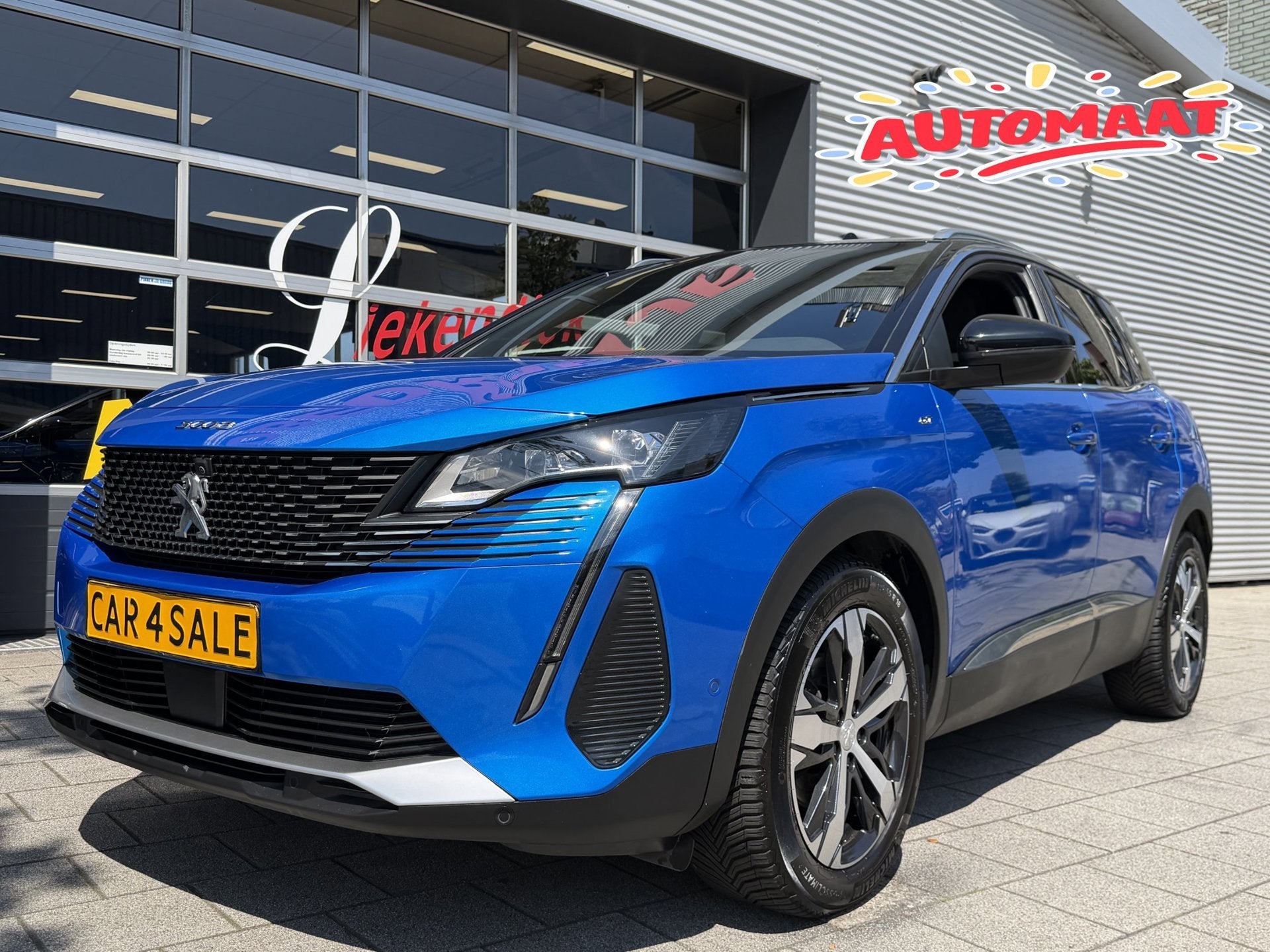 Peugeot 3008 1.2 PureTech GT Line - AUTOMAAT I Navigatie / A, Auto's, Peugeot, Gebruikt, 1199 cc, Blauw, Origineel Nederlands