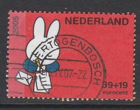 Nederland 2005 2370d Kind, Nijntje, Gest Den Bosch, Ophalen of Verzenden, Na 1940, Gestempeld