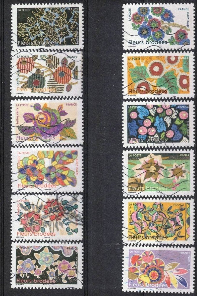 Frankrijk, serie "bloemen" 2025-32, Verzenden, Gestempeld