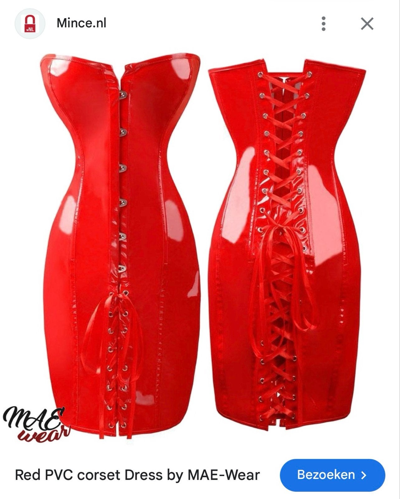 Nieuwe Kinky Lak Jurk Maat S met kaartjes, Ophalen of Verzenden, Nieuw