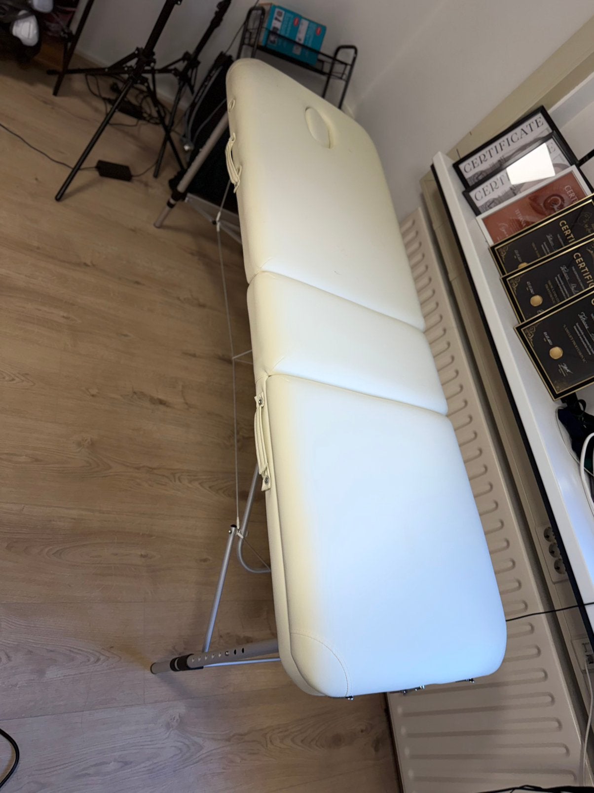 Opvouwbare massagetafel met luxe matras, Huis en Inrichting, Ophalen, Zo goed als nieuw, Eenpersoons