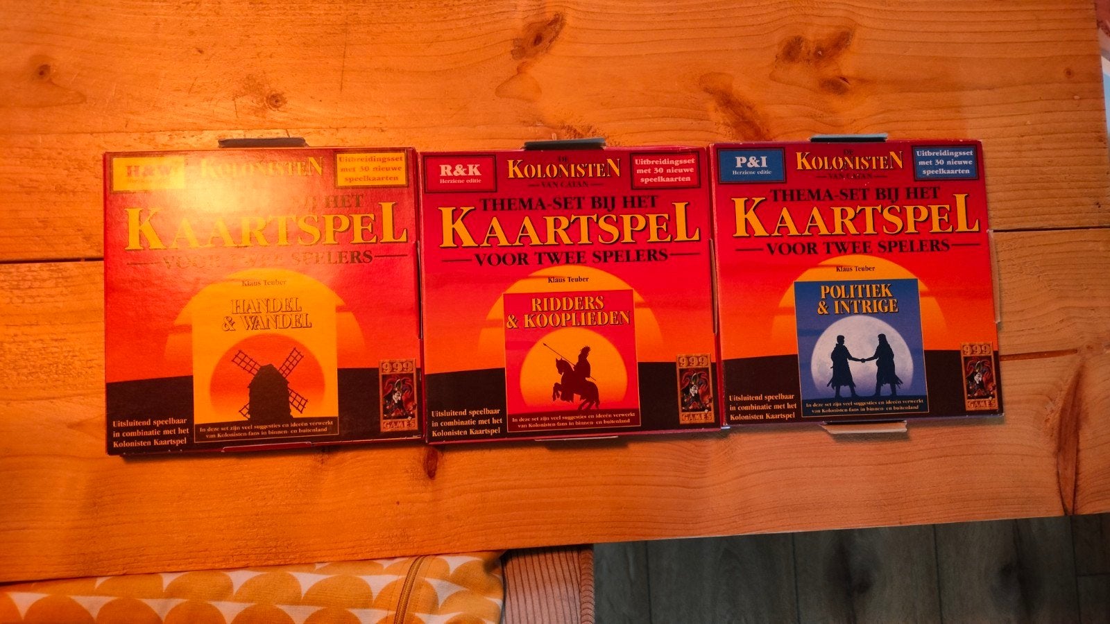 3 uitbreidingsets Kolonisten van Catan: Het Kaartspel, Een of twee spelers, Ophalen of Verzenden, Gebruikt, 999 Games