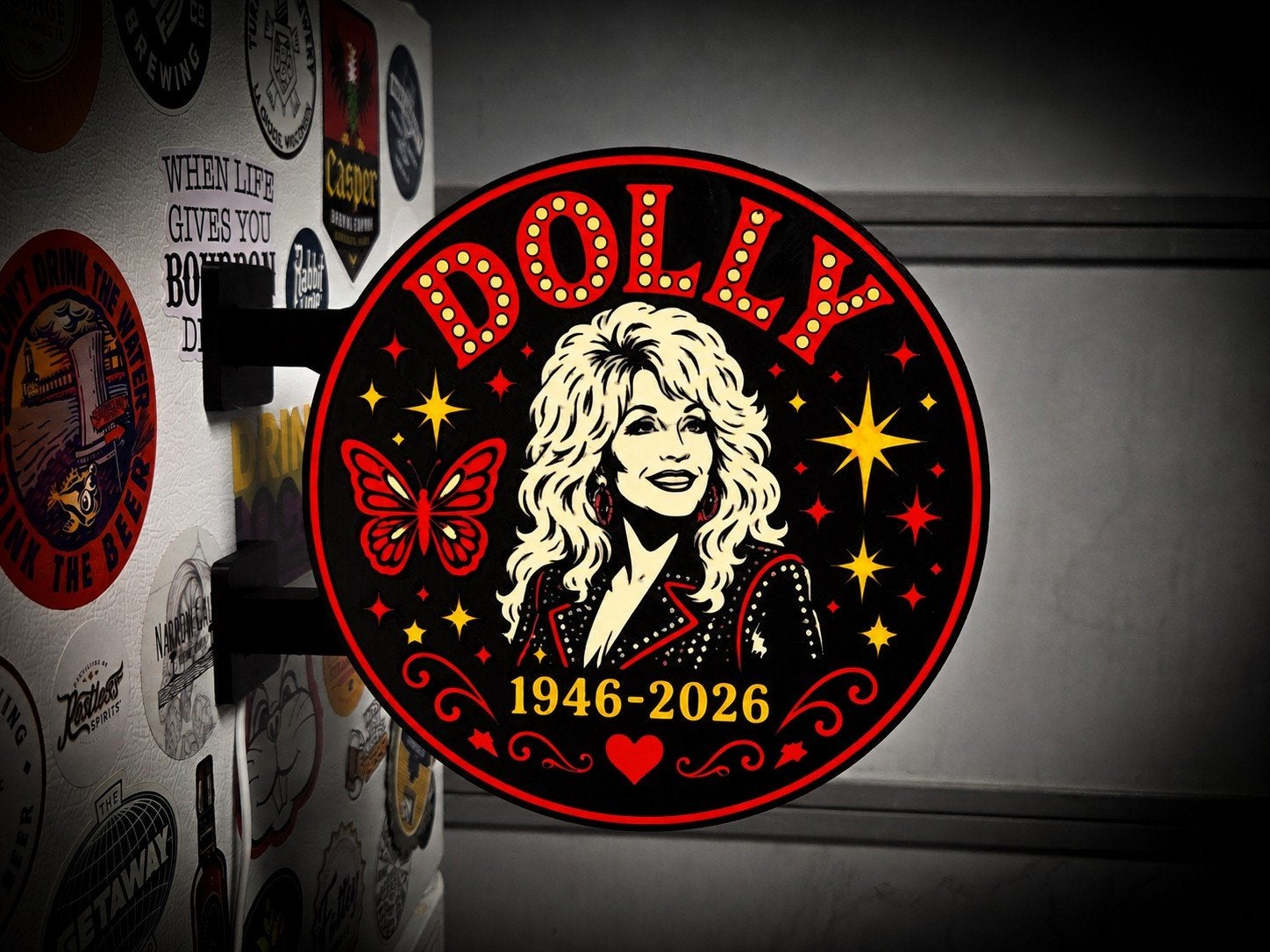 Dolly Parton LED USB Lamp - Nieuw, Dubbelzijdig, Huis en Inrichting, Lampen | Overige, USB-aansluiting, Ophalen of Verzenden, Nieuw