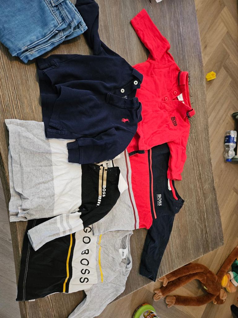 Hugo Boss & Ralph lauren shirts maat 67/6M, Ophalen of Verzenden, Zo goed als nieuw, Hugo Boss, Jongetje