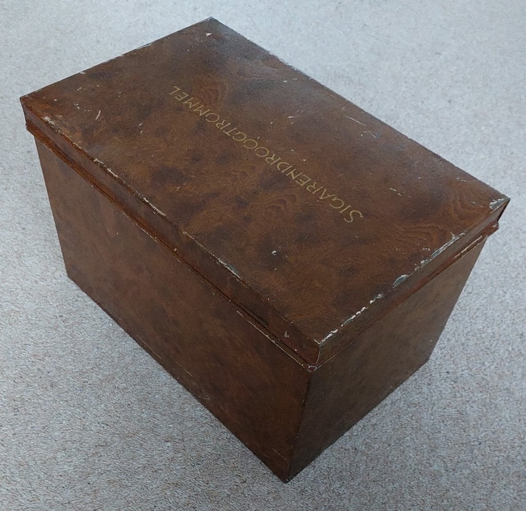 Sigaren-droogtrommel /blik - retro object voor verzamelaar, Verzamelen, Blikken, Ophalen, Gebruikt, Overige