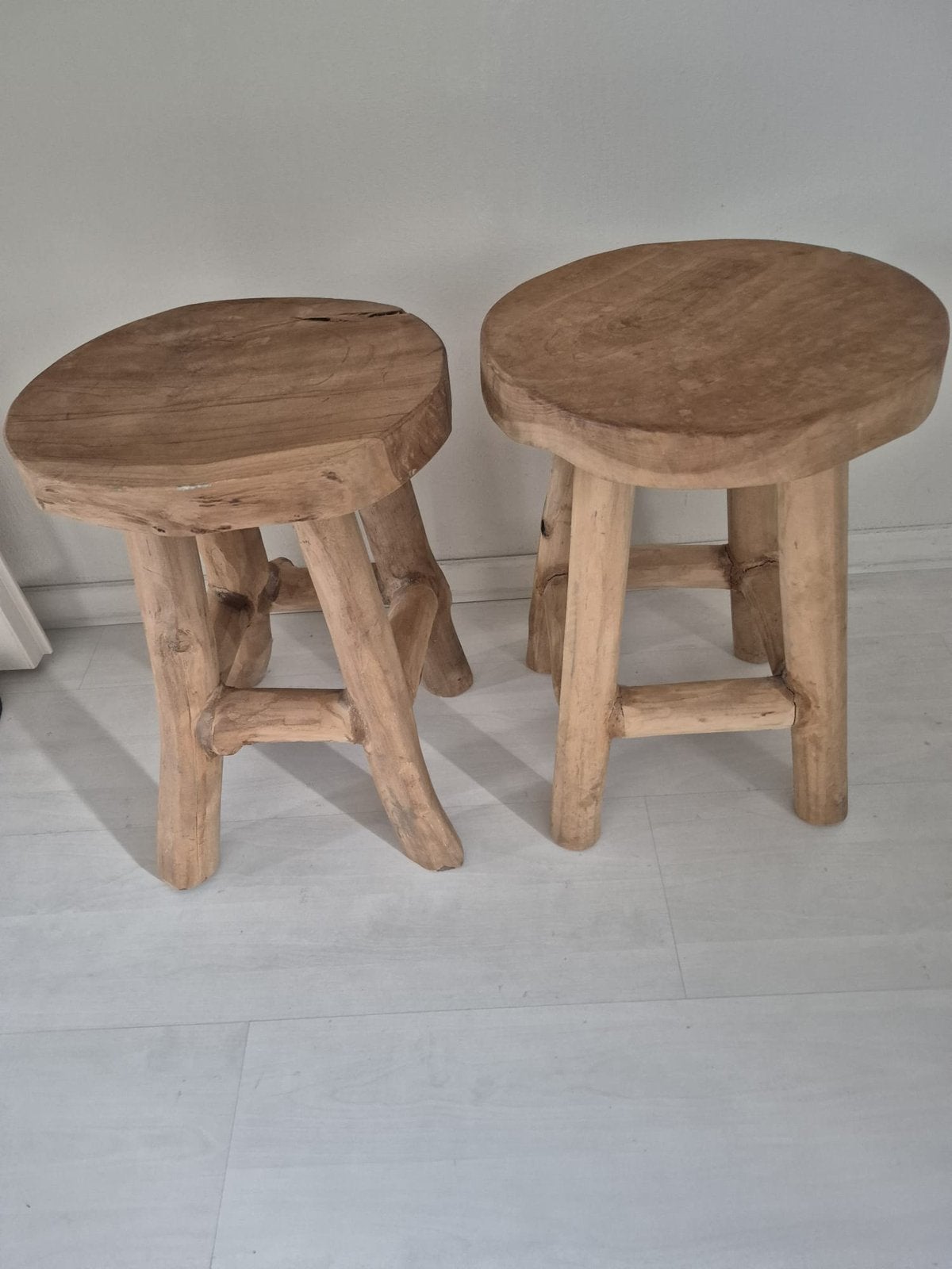Houten krukjes, Ophalen, Zo goed als nieuw, Hout