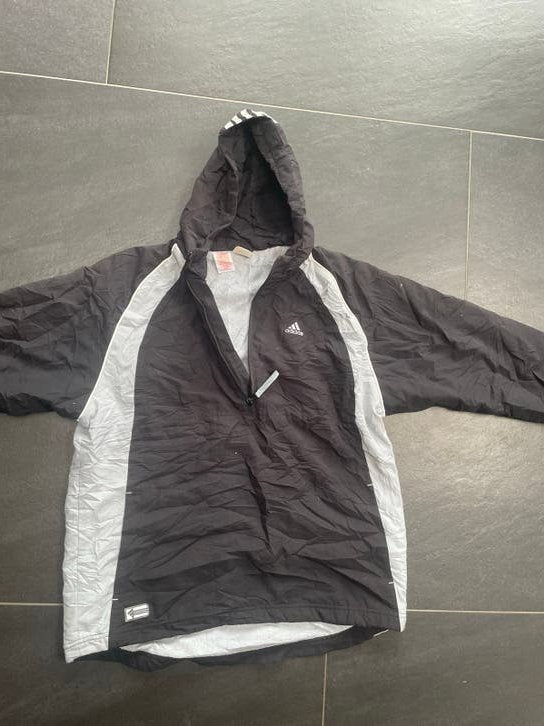 Vintage Adidas windbreaker/anorak jaren '90 - Maat S, Verzenden, Zo goed als nieuw, Maat 46 (S) of kleiner, Zwart