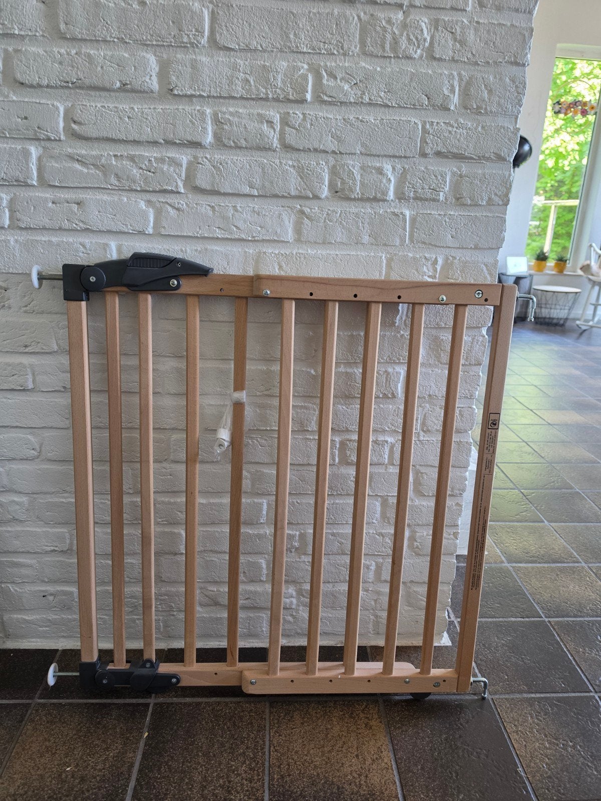 Houten Veiligheidshekje, Ophalen, Zo goed als nieuw, Hout, 100 tot 115 cm