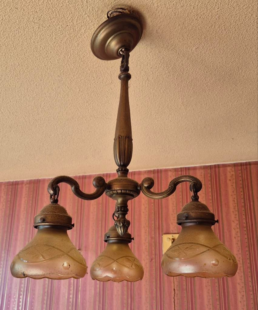 Te koop Antieke/vintage hanglamp., Ophalen of Verzenden
