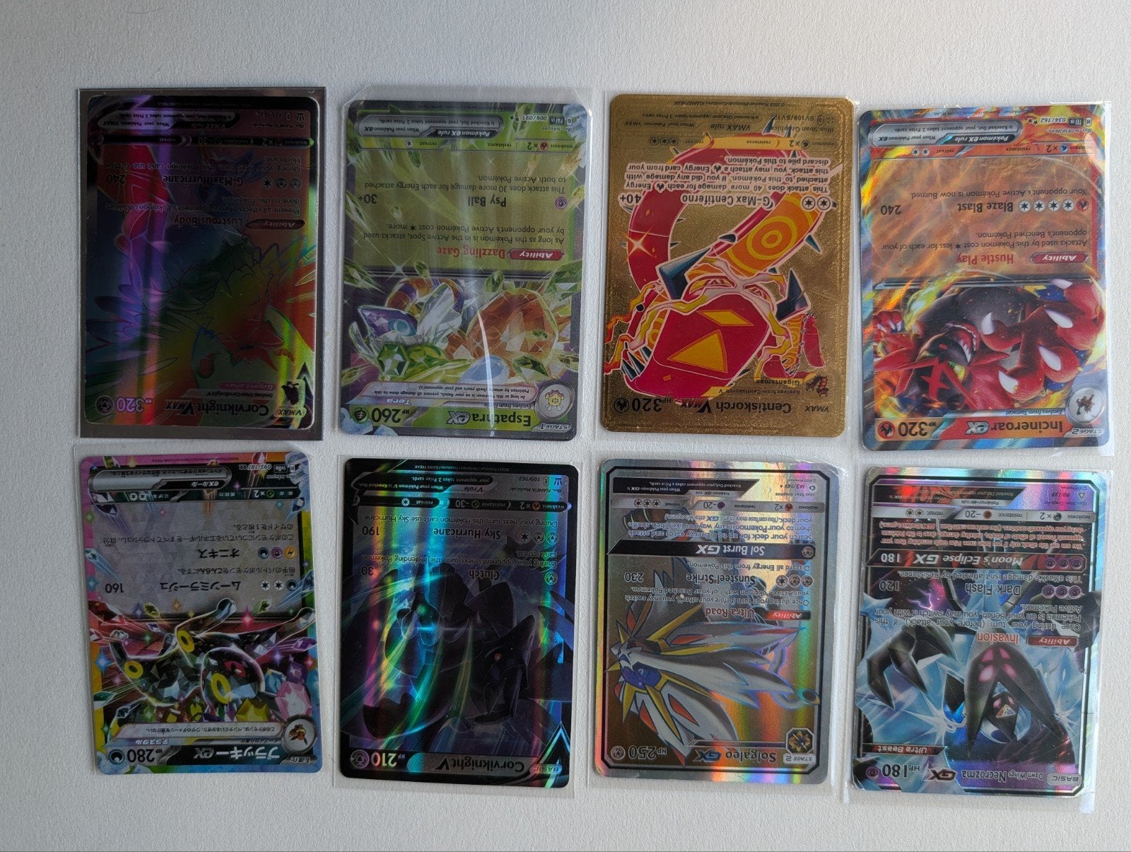Pokémon kaarten collectie - 8 zeldzame kaarten, Ophalen of Verzenden, Zo goed als nieuw, Meerdere kaarten, Foil