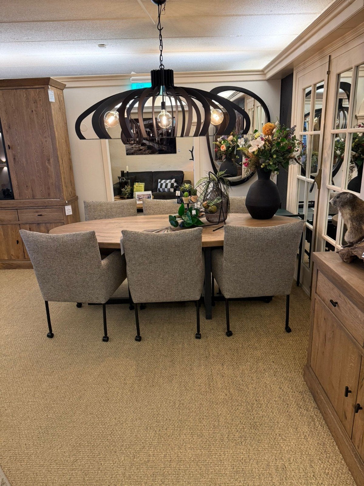 6x Eetkamerstoelen kodiak met parketwielen, Ophalen, Overige kleuren, Nieuw, Landelijk