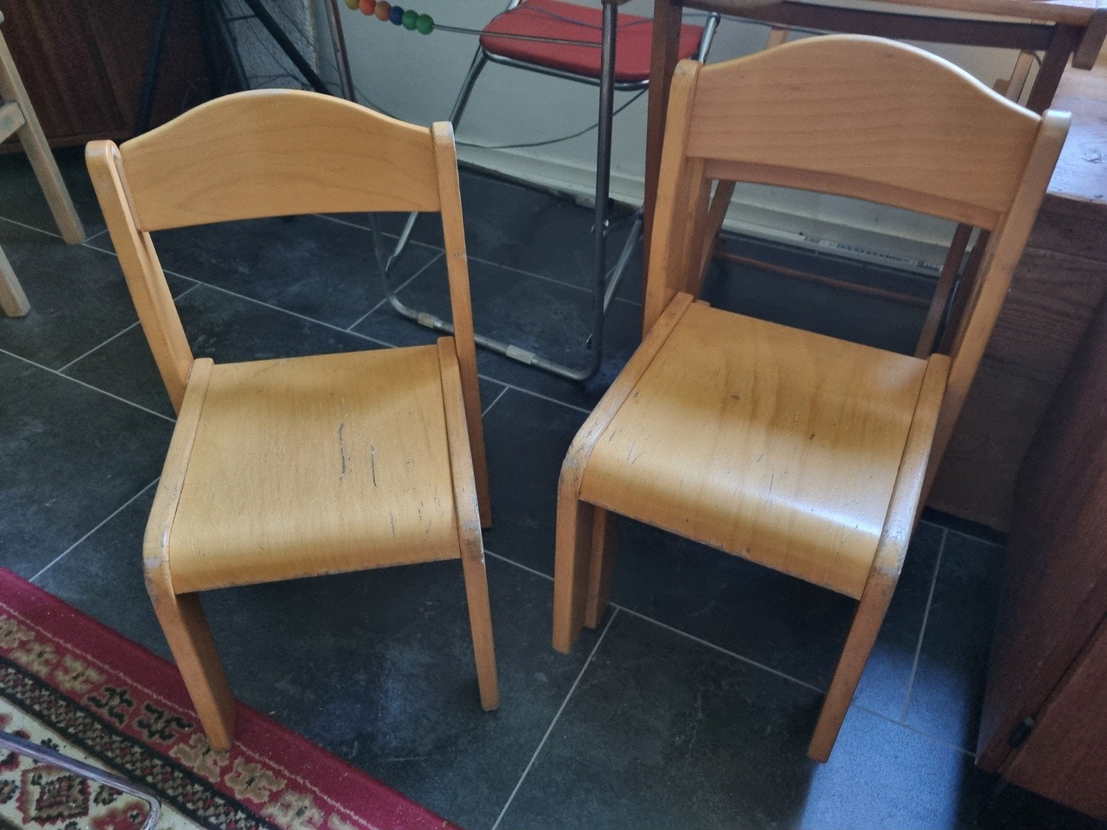 3 x vintage houten peuter kleuter stoel stoeltje, Kinderen en Baby's, Kinderkamer | Tafels en Stoelen, Ophalen, Gebruikt, Stoel(en)