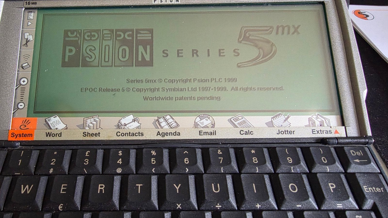 Psion Series 5mx PDA met toetsenbord en hoesje, Telecommunicatie, Pda's, Ophalen