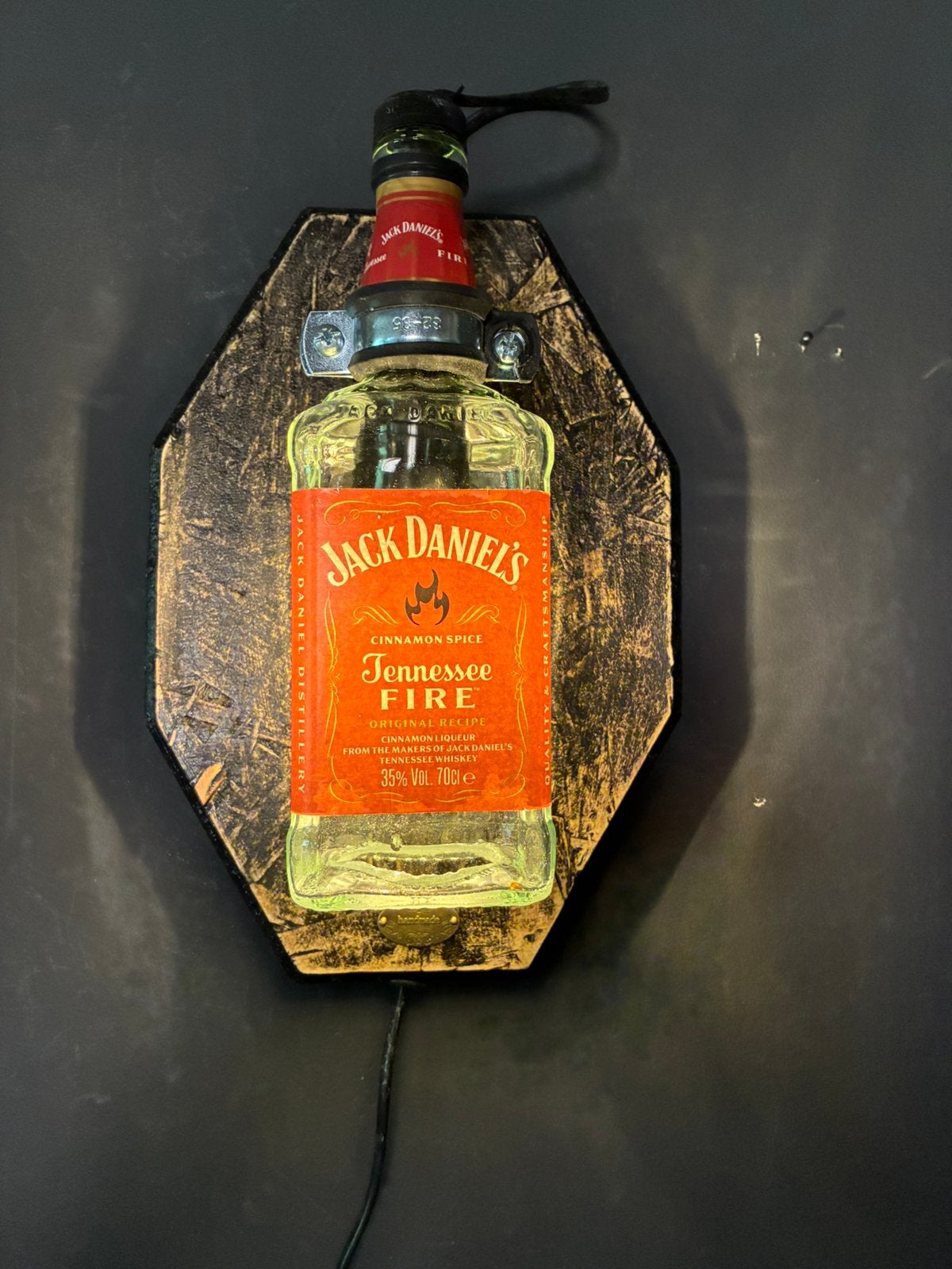 Jack Daniel’s fire Wandlamp,, Met schakelaar, Nieuw, Wandlamp, Glas