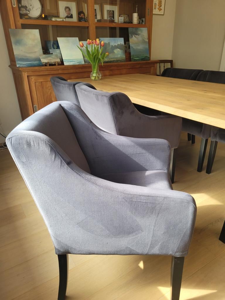 6 comfortabele eetkamerstoelen met armleuning, Huis en Inrichting, Modern, Comfortabel, Gebruikt, Ophalen of Verzenden, Vijf, Zes of meer stoelen