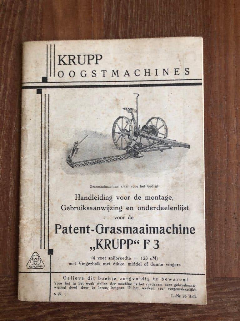 Circa 1920 Krupp Oogstmachines. Na WO I mocht Krupp geen, Verzenden
