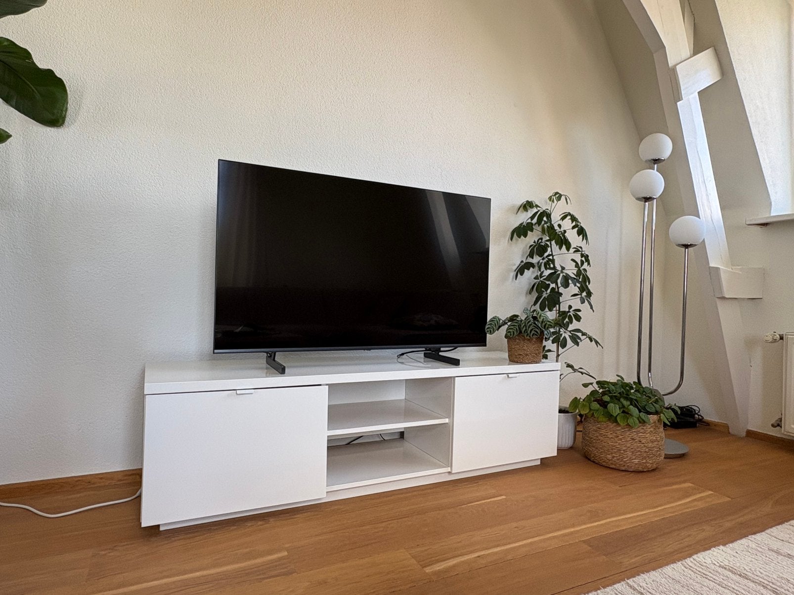 IKEA tv-meubel wit hoogglans, Ophalen, Gebruikt, 150 tot 200 cm, Minder dan 100 cm