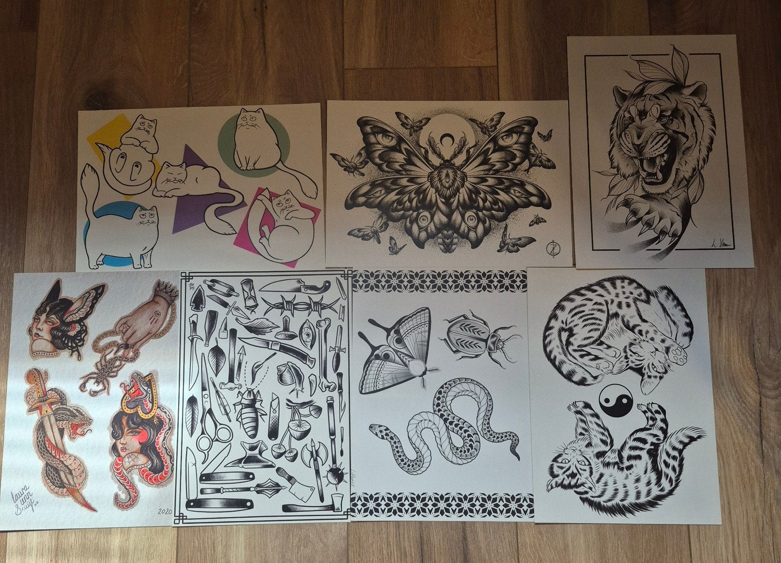 Tattoo Flash Set - Diverse Ontwerpen, Ophalen of Verzenden