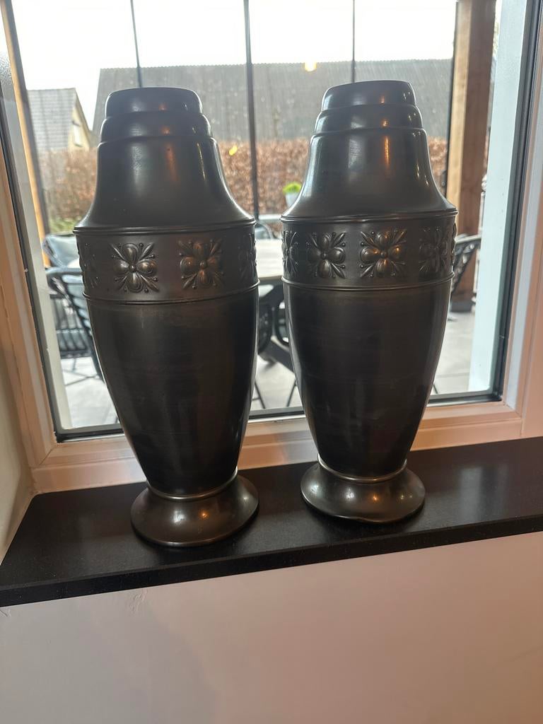 Set van 2 Metawa Holland vintage vazen/urnen, Ophalen of Verzenden