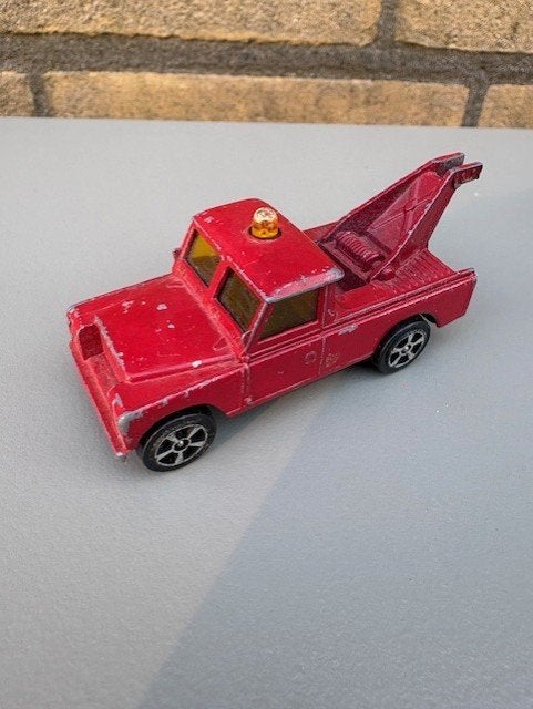 Corgi Juniors Land Rover takelwagen rood, Ophalen of Verzenden, Gebruikt, Auto