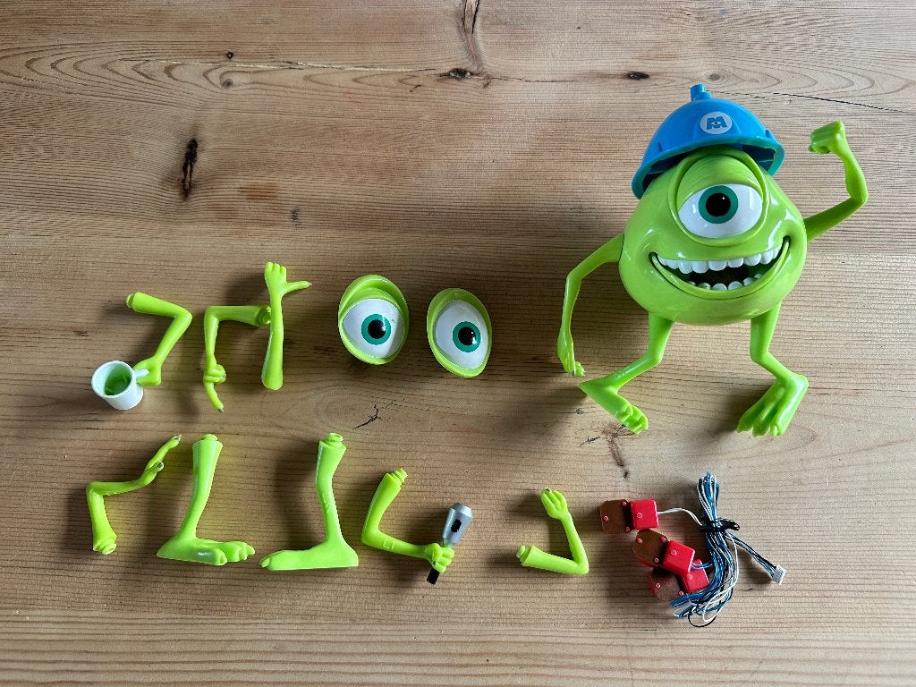 Monsters, Inc. Mike Wazowski actiefiguur die praat, Ophalen of Verzenden, Zo goed als nieuw
