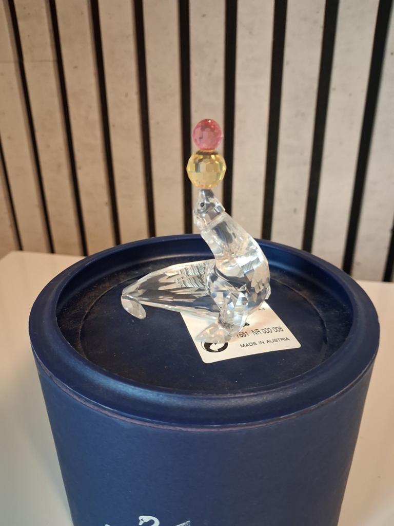 Swarovski Zeehond met Bal Kristal Figuur, Ophalen of Verzenden