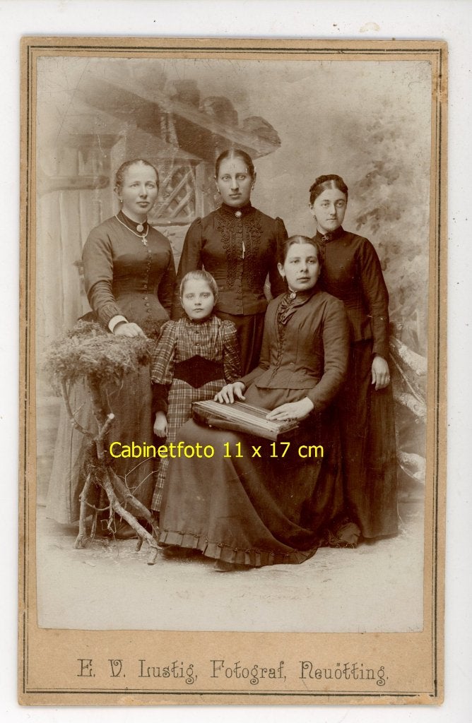 Antieke Cabinetfoto Familie E.V. Lustig Neuötting, Verzamelen, Foto, Ophalen of Verzenden, Voor 1940, Nieuw