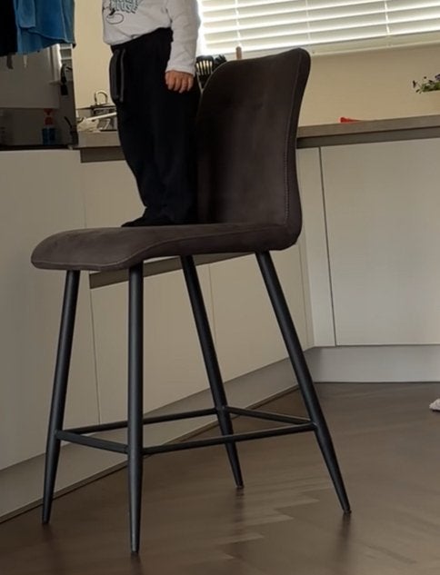 Barkruk eettafel stoel mxsofa antraciet, Ophalen, Zo goed als nieuw, 75 tot 100 cm