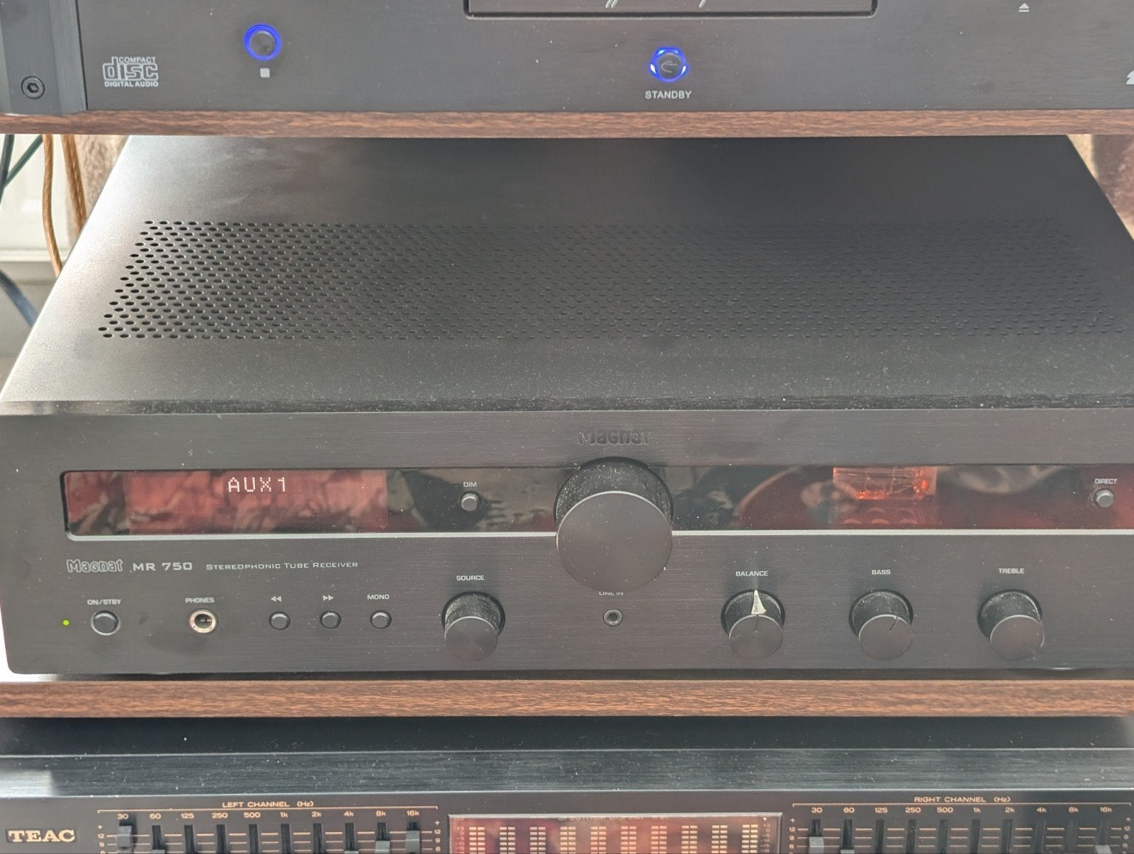 Hybride HiFi Tube Receiver MAGNAT MR 750 - prachtig!, Ophalen, Zo goed als nieuw, 60 tot 120 watt, Overige merken