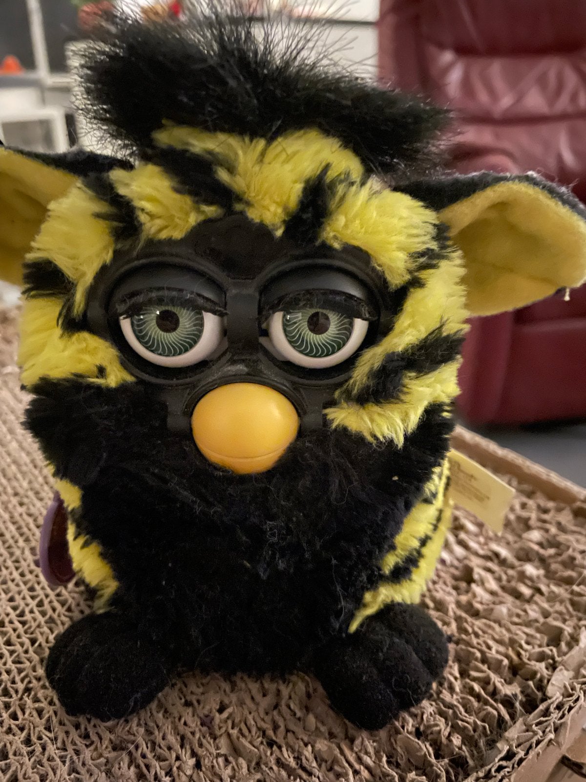 Vintage Furby Tijgerprint Zwart Geel 1998, Ophalen of Verzenden, Gebruikt, Jongen of Meisje