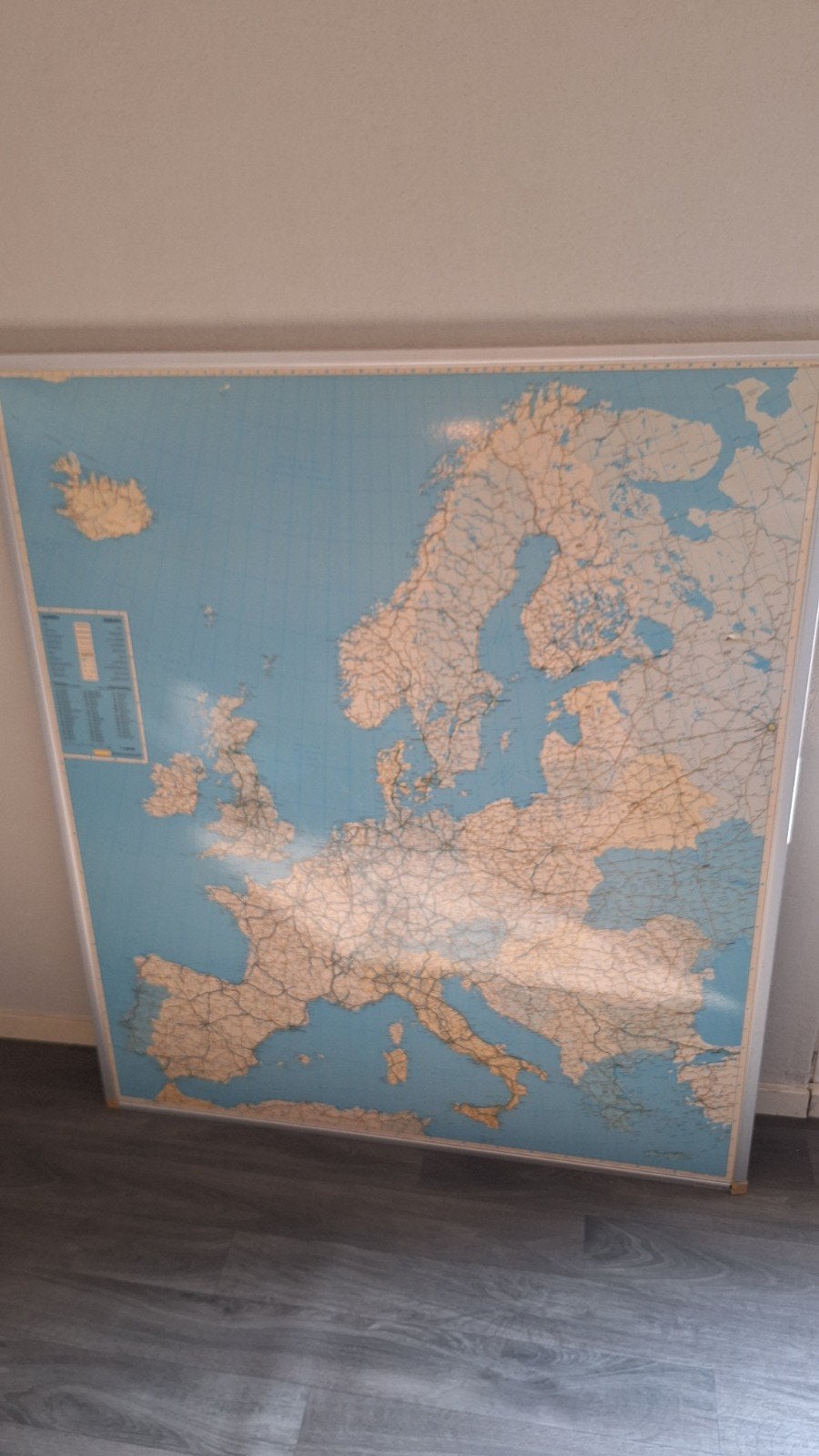 Landkaart, Antiek en Kunst, Antiek | Schoolplaten, Ophalen, Aardrijkskunde