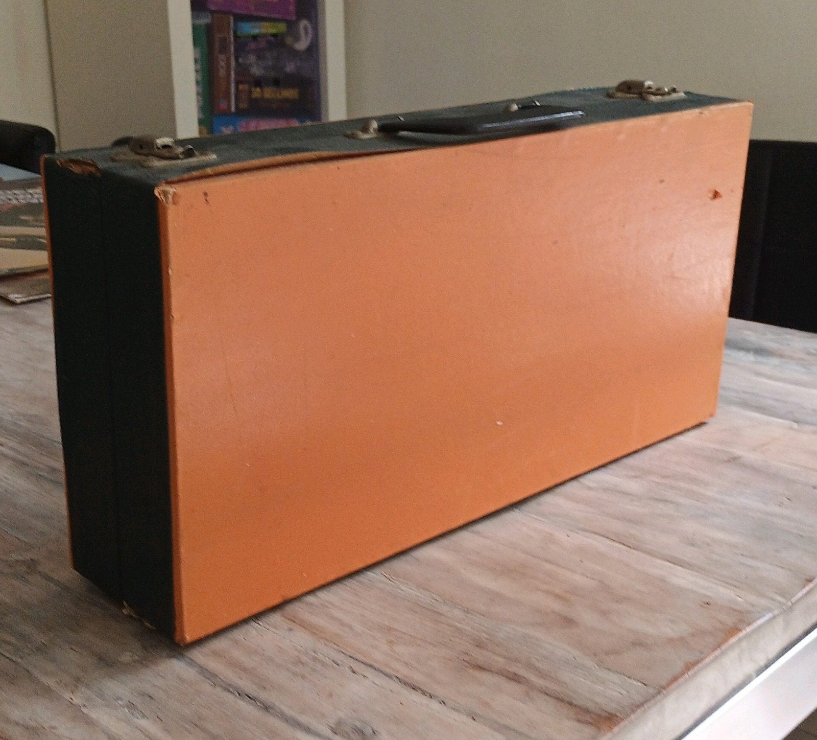 vintage koffer voor vinyl singles harmonica koffer, Huis en Inrichting, Ophalen of Verzenden, Gebruikt, Tweepersoons