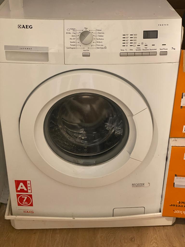 AEG Lavamat Protex 7 KG Wasmachine, den haag, Laurierstraat, Witgoed en Apparatuur, Wasmachines, Ophalen, Gebruikt, 85 tot 90 cm