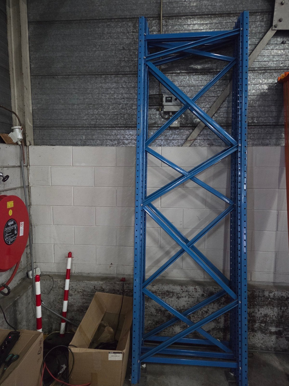 Stow 7 staanders 3 meter Palletstelling - Blauw in Goede Sta, Ophalen of Verzenden