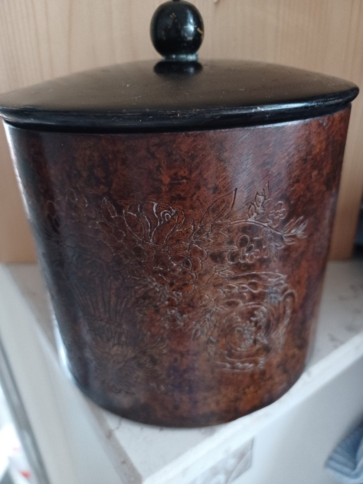 Antieke tabaks pot tabakspot humidor, Ophalen of Verzenden