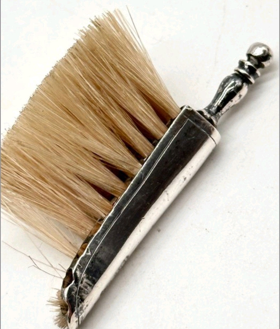 Zeldzaam Zilver Nederlands Miniatuur Stoffer, Ophalen of Verzenden