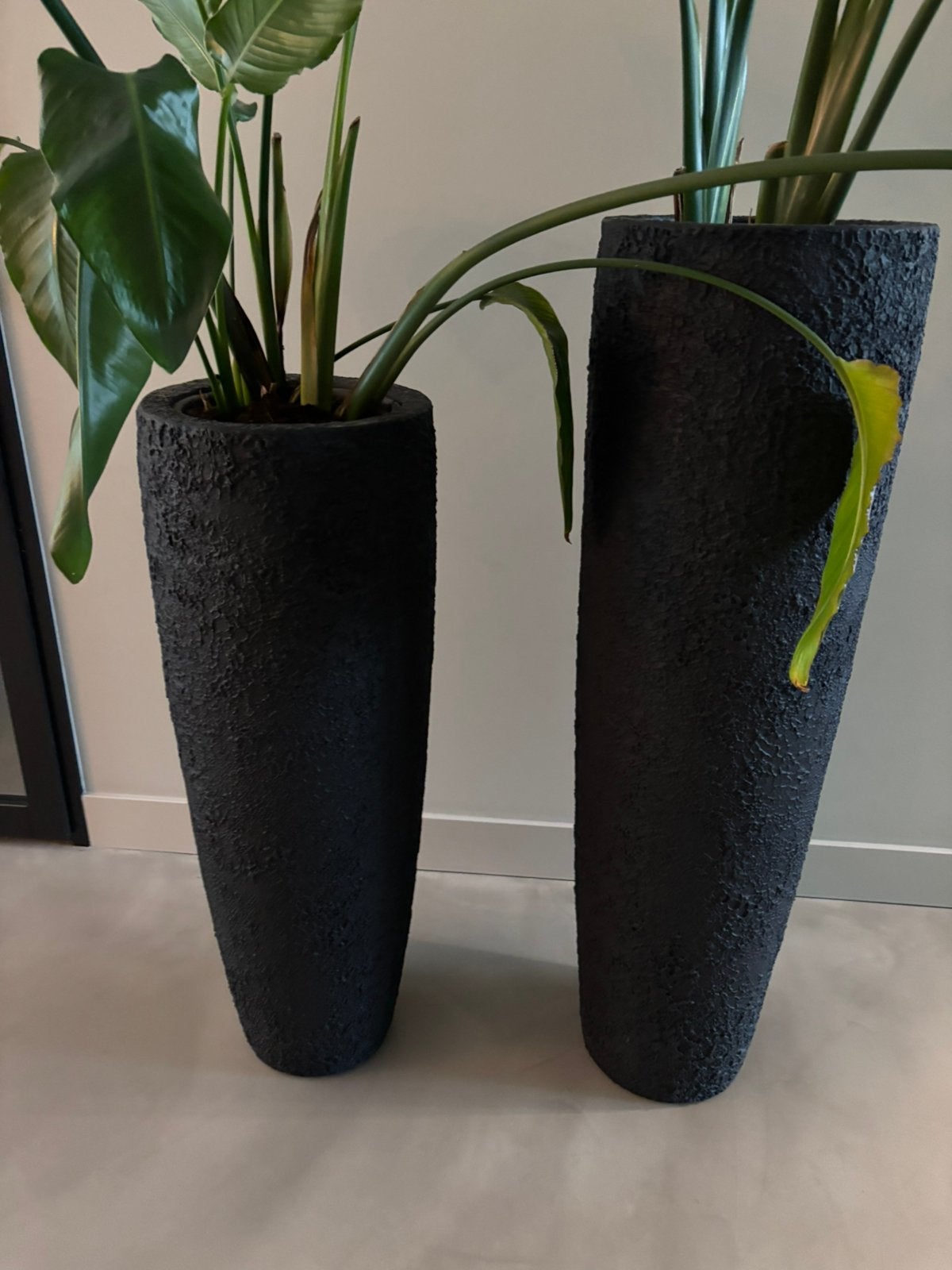 Zwarte pottenset, Kunststof, Rond, Zo goed als nieuw, Binnen