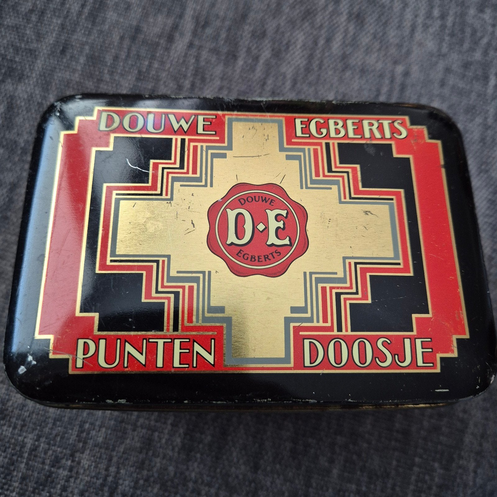 Vintage Douwe Egberts Punten Doosje - Zeldzaam Design, Ophalen of Verzenden, Gebruikt, Overige, Douwe Egberts