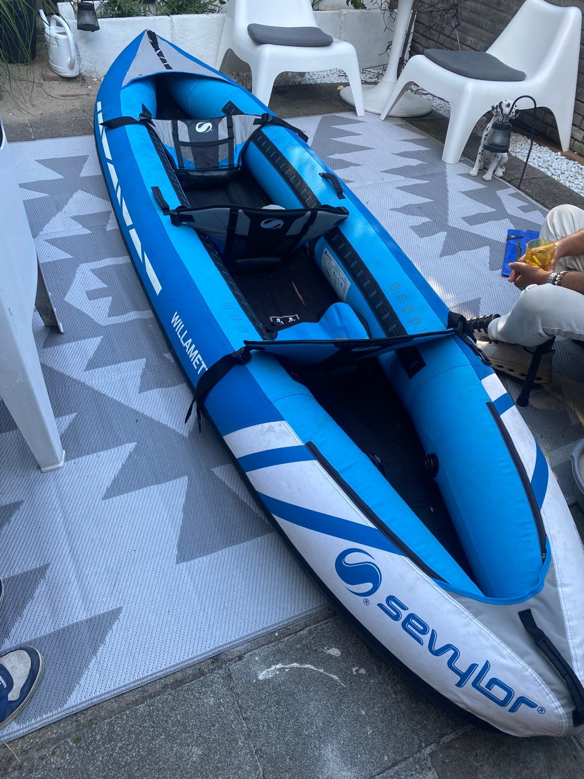 Declatlon Kano 3 pers, Watersport en Boten, Kano's, Ophalen, Zo goed als nieuw, Eén persoon, Kajak