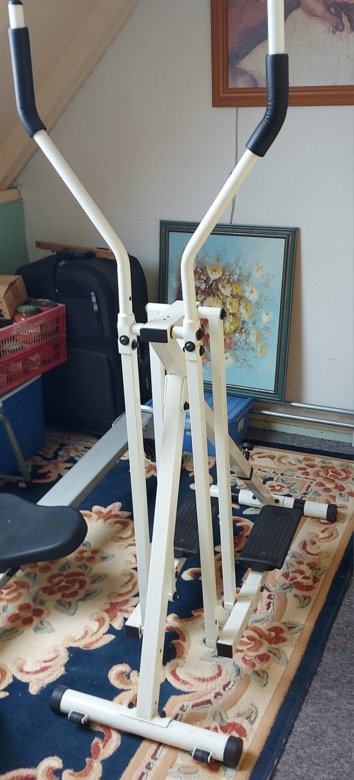 Te koop een hometrainer en een roeitrainer, Ophalen, Benen, Gebruikt, Metaal