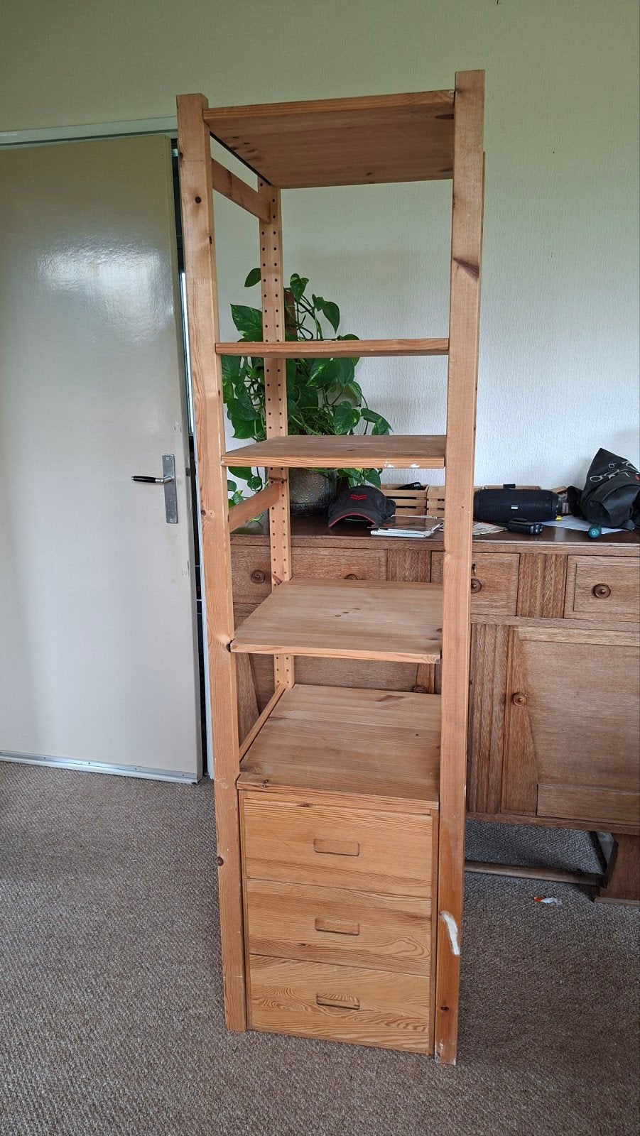 Vintage Ikea Ivar Kast met Lades - 48,5x178x50cm, Huis en Inrichting, Ophalen, Met plank(en), Minder dan 50 cm, Gebruikt