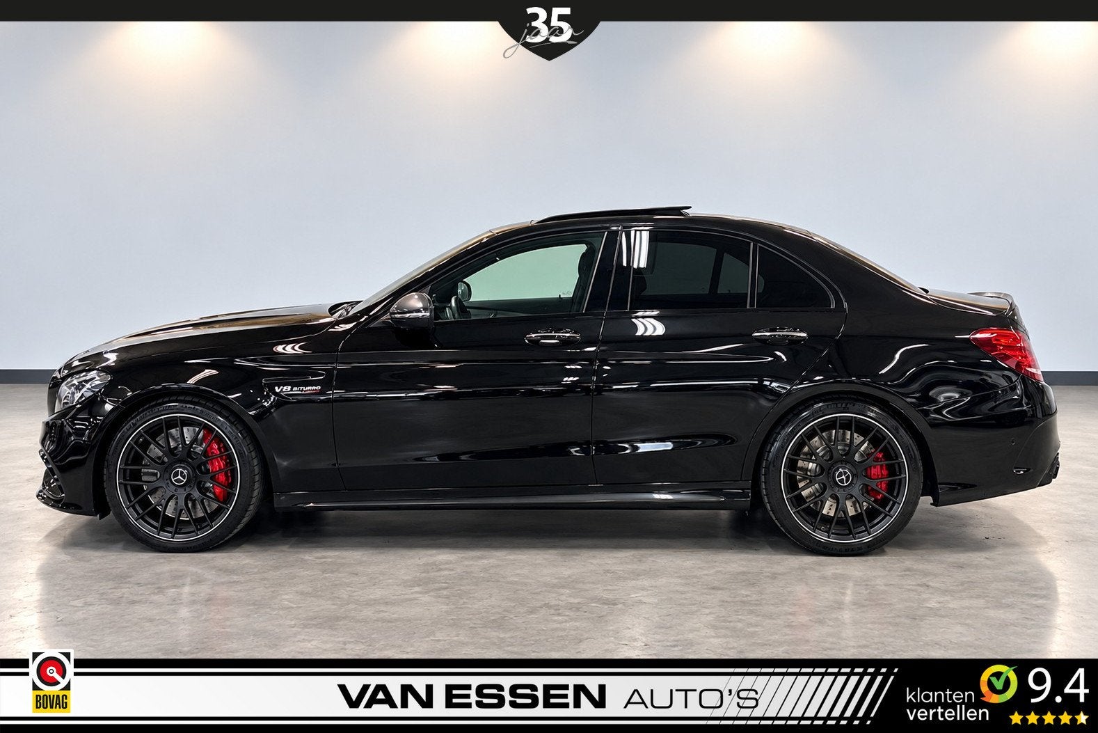 Mercedes-Benz C-Klasse AMG 63 S | PANO | HEAD-UP | SCHAALSTO, Automaat, Achterwielaandrijving, Gebruikt, 510 pk