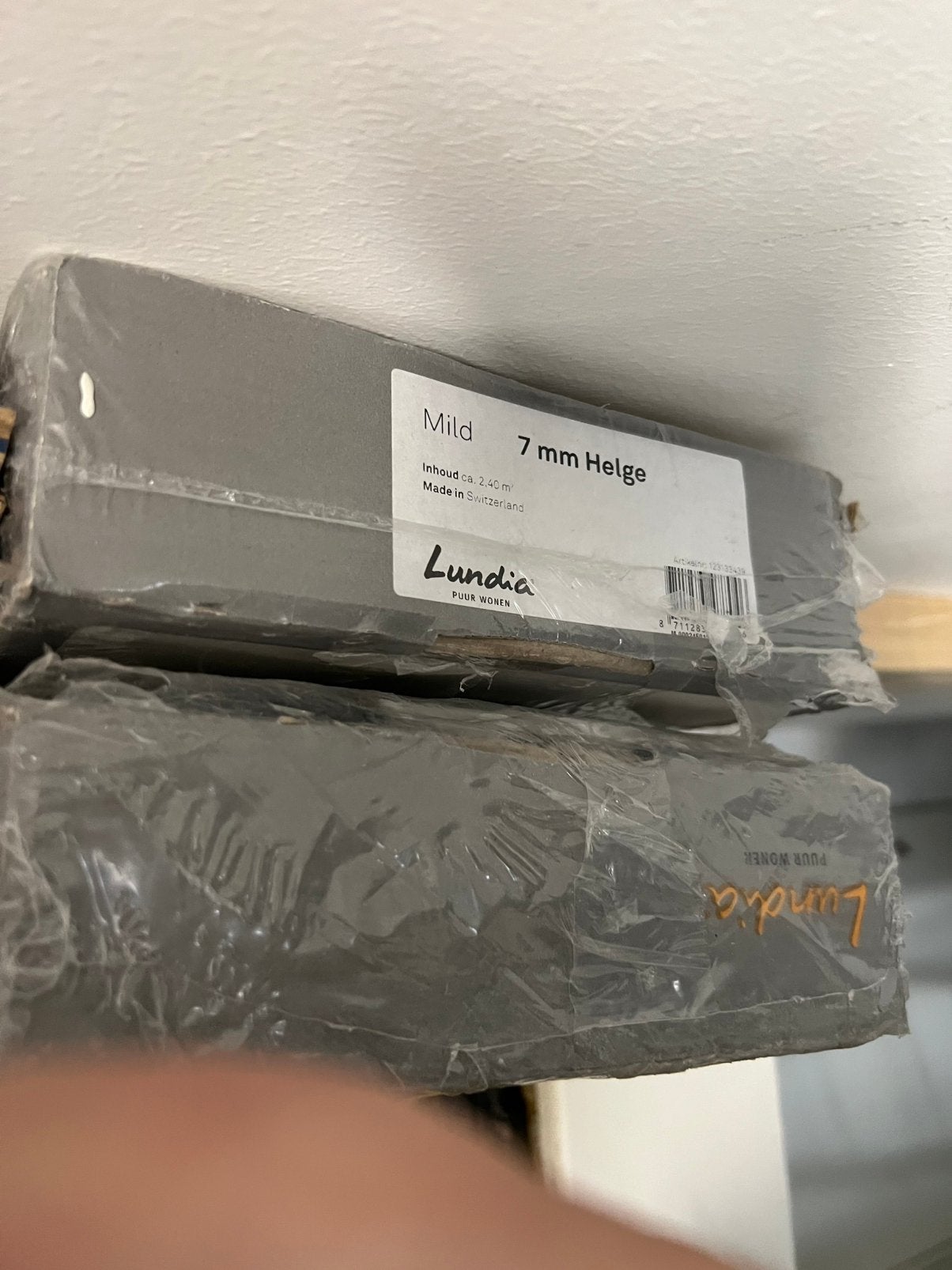 Lundia laminaat Mild Helge (1 pak en 5 delen), Ophalen, 50 tot 150 cm, Zo goed als nieuw, Minder dan 5 m²
