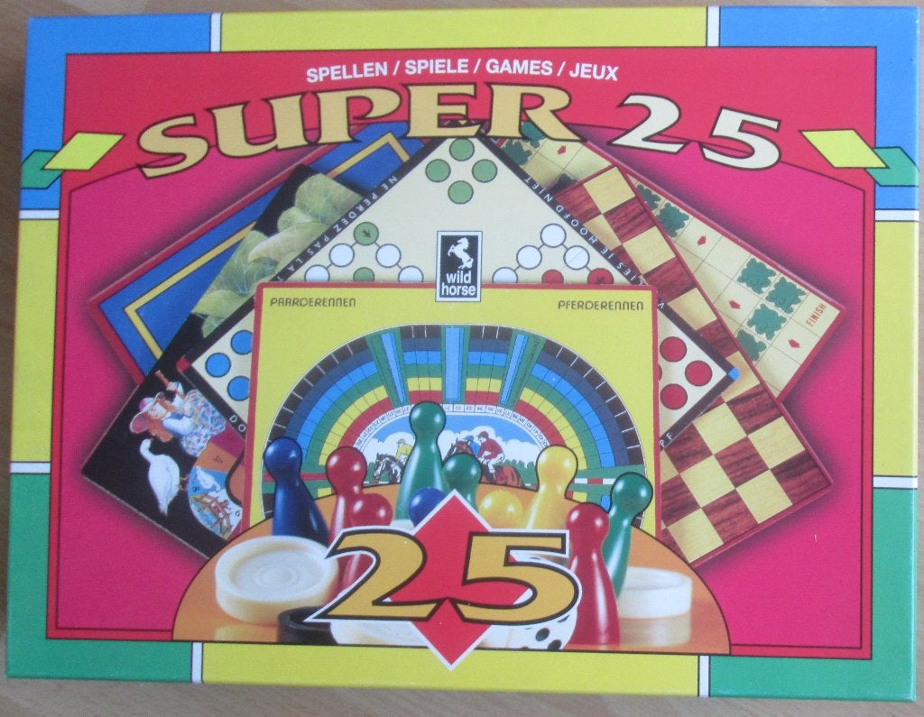 Super 25 bordspellen, Hobby en Vrije tijd, Gezelschapsspellen | Bordspellen, Ophalen, Zo goed als nieuw