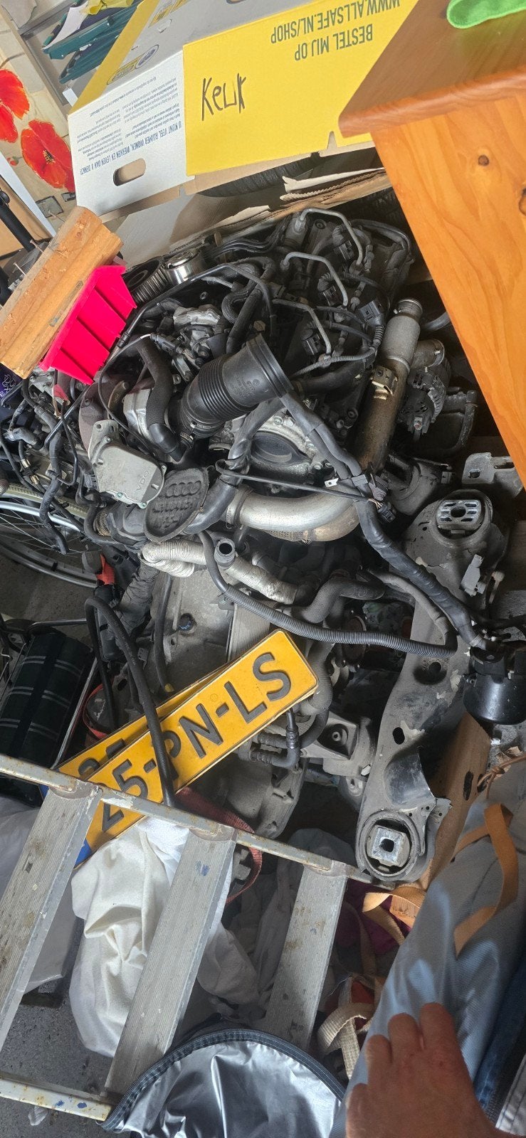 Audi A8 3.0 TDI Motor + Automaatbak + Subframe 2006, Ophalen of Verzenden, Audi