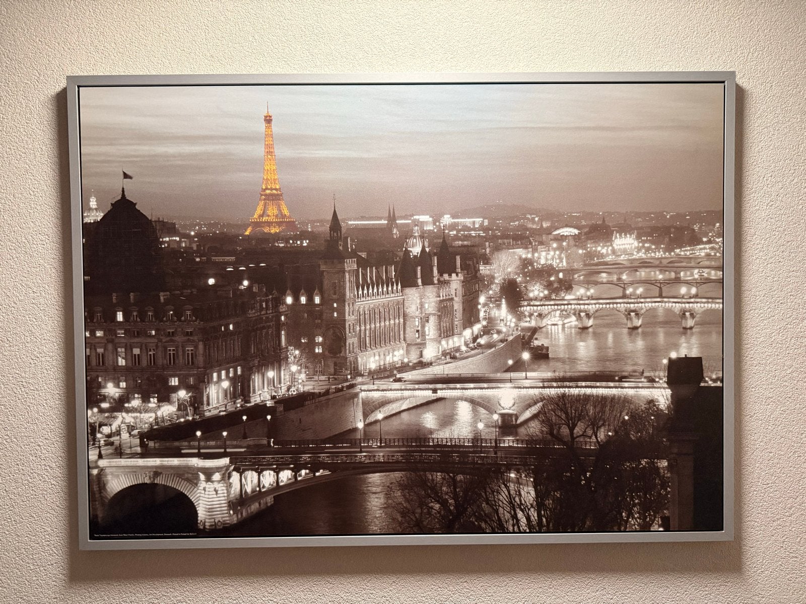 Ikea ingelijste poster Parijs - 1.00m x 1.40m, Ophalen, Oorspronkelijke maker, Zo goed als nieuw, 100 tot 125 cm