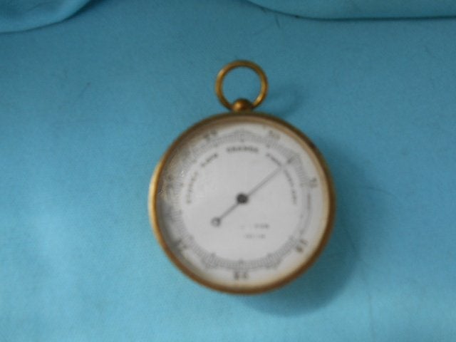 ANTIEKE HAND BAROMETER, Ophalen of Verzenden, Gebruikt, Barometer
