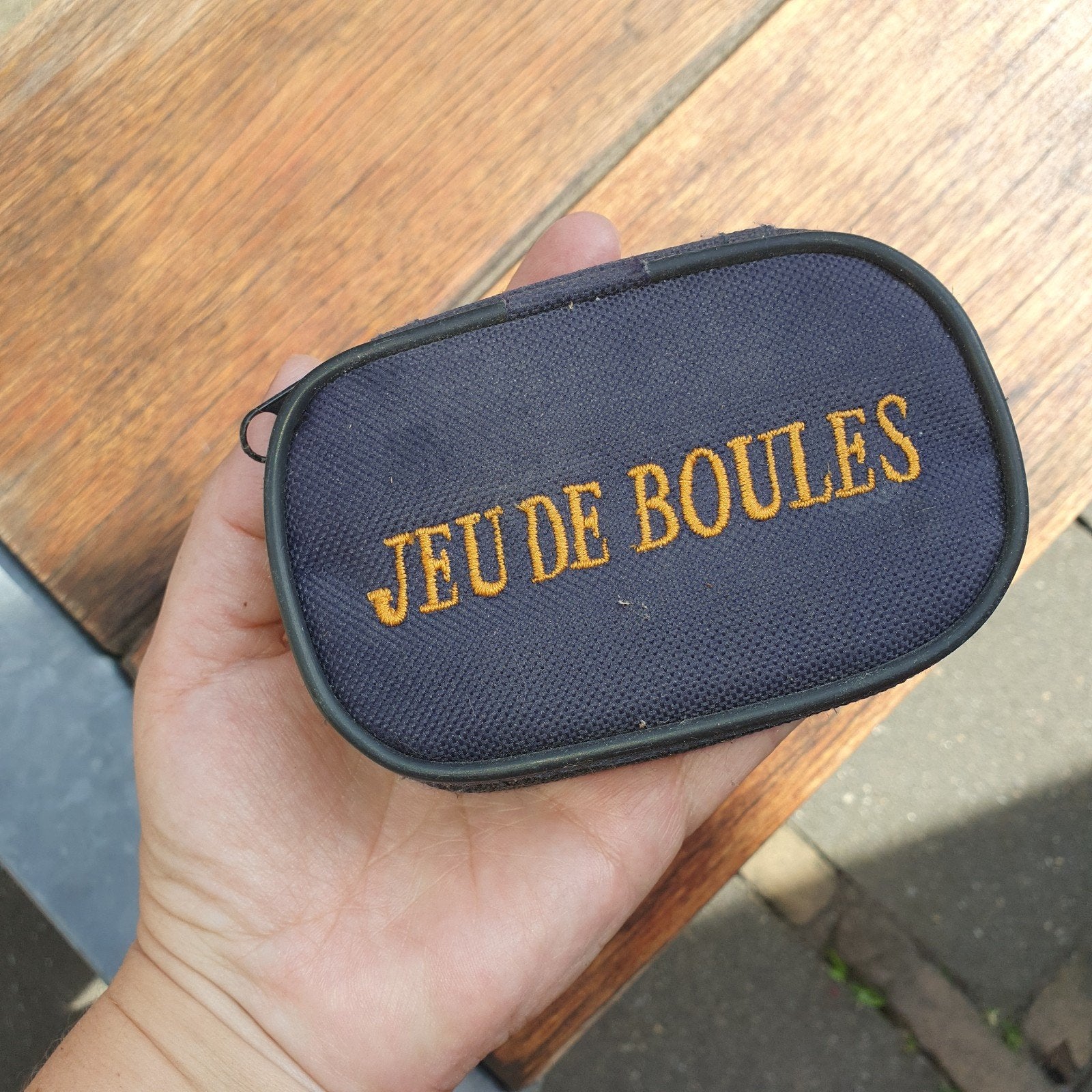 Mini / reis Jeu de Boules set met 6 ballen en tasje, Ophalen of Verzenden, Gebruikt