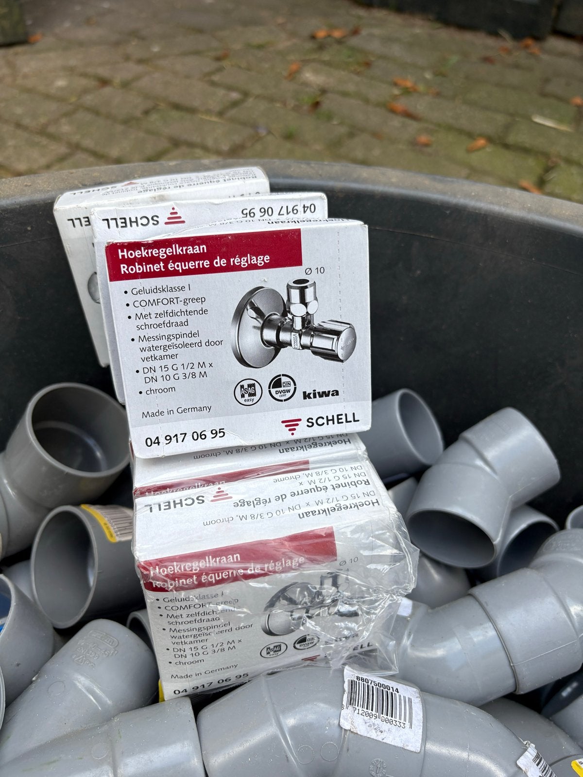 Wavin PVC Afvoerbochten, Moffen & Schell-kraantjes, Ophalen, Bochten, Heeze, Pvc